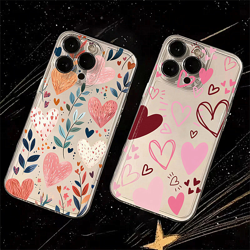 Phone Cases Popular - Silicone Love Heart Leaves Eye Moon