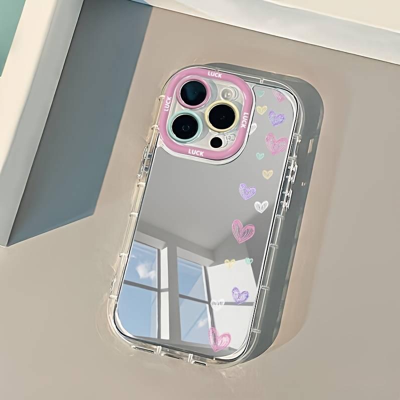 Phone Cases Cute Iphone 14 - Nice Heart Makeup Mirror Phone Case