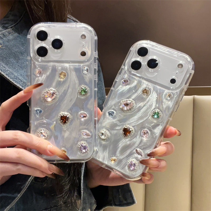 Phone Cases Cute Iphone 14 - Korean Color Gemstones Resin Cute Phone