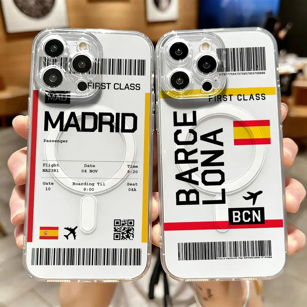 Phone Cases Popular - Travel Plane Ticket Spain Phone Case