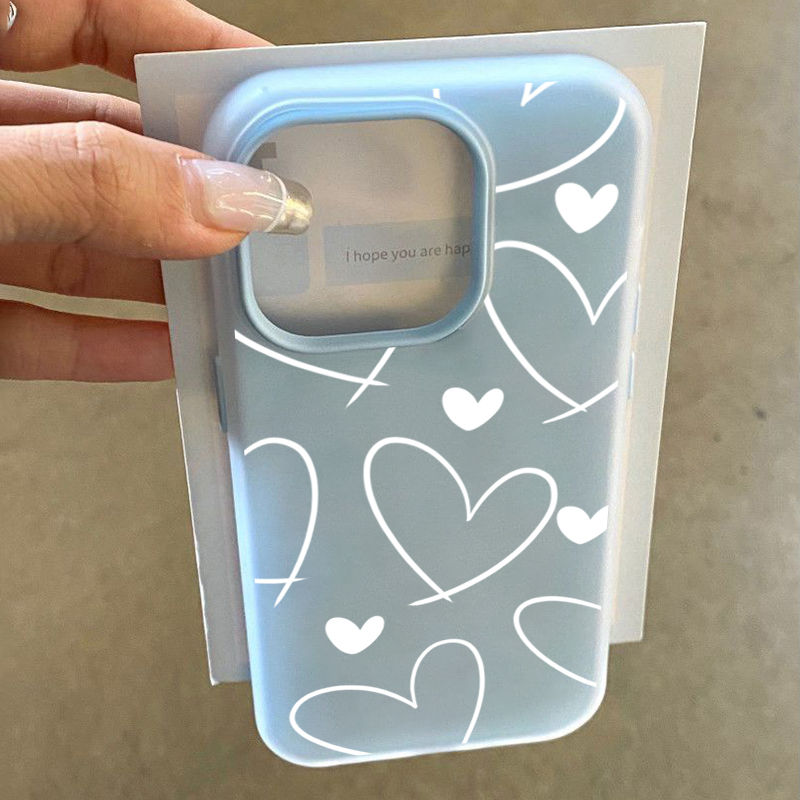 Stylish White Love Heart Phone - Phone Cases Galaxy A17 recension och pris