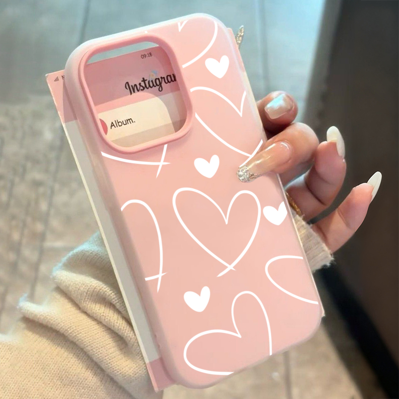 Stylish White Love Heart Phone - Phone Cases Galaxy A17 recension och pris
