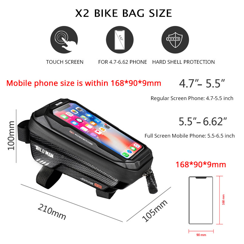 WILD MAN Bike Bag Front Cyclin - Phone Cases Youtube recension och pris