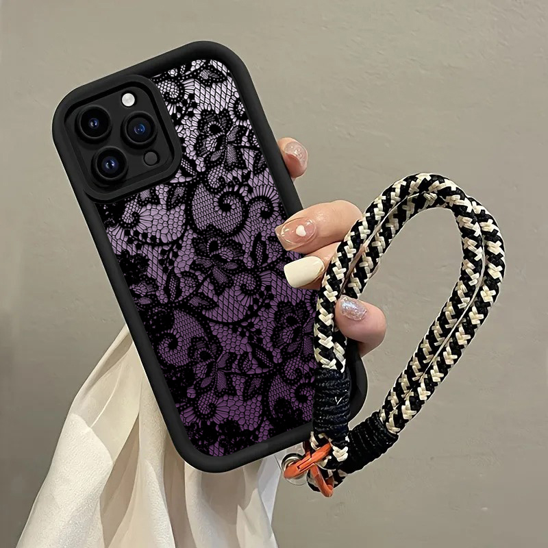 Black Purple Lace Hang Strap P - Phone Cases With Loop recension och pris