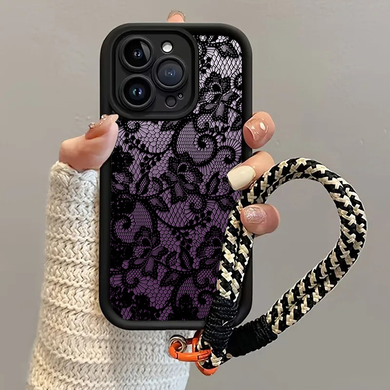 Black Purple Lace Hang Strap P - Phone Cases With Loop recension och pris