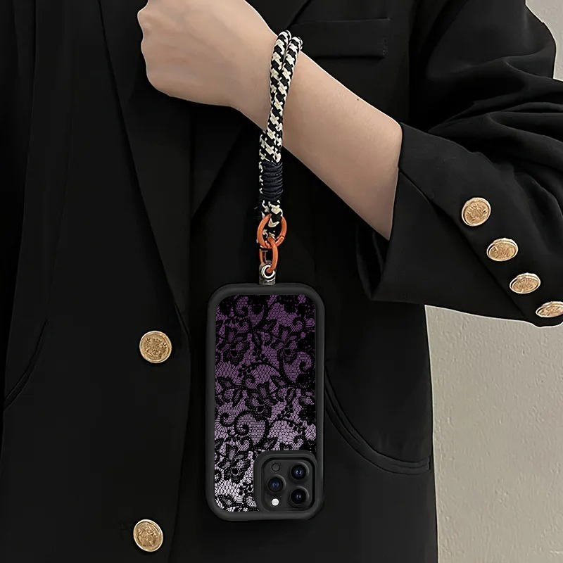 Black Purple Lace Hang Strap P - Phone Cases With Loop recension och pris