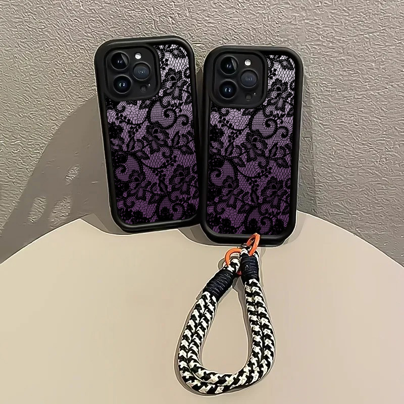 Black Purple Lace Hang Strap P - Phone Cases With Loop recension och pris