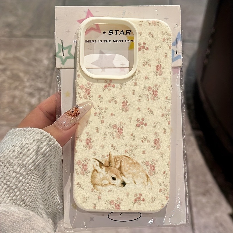 Cute Deer Full Floral Pattern  - Phone Cases Cute Iphone 14 recension och pris