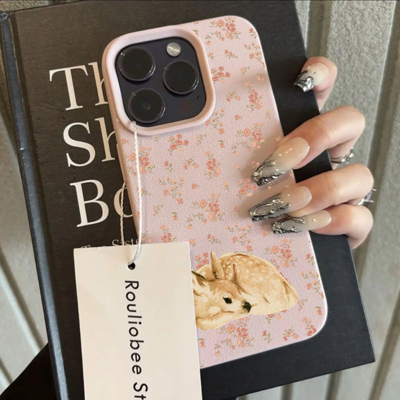 Cute Deer Full Floral Pattern  - Phone Cases Cute Iphone 14 recension och pris