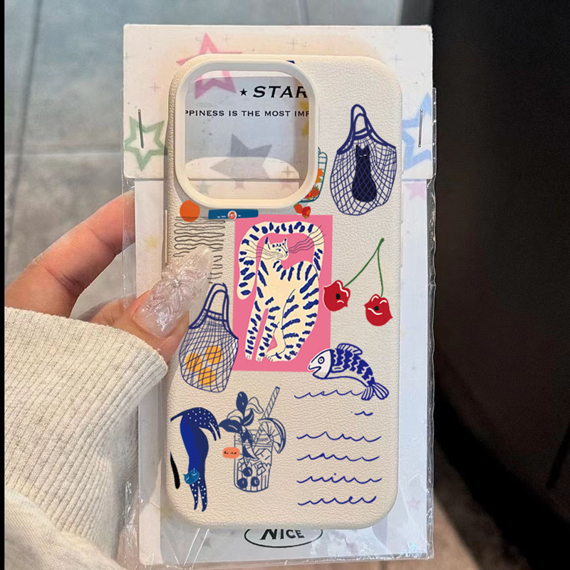 Cute Cherry Cat Print Phone Ca - Phone Cases Cute Iphone 14 recension och pris
