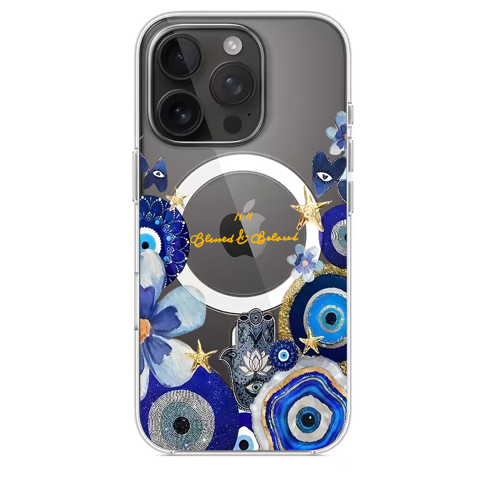 Blue Evil Eye & Floral Phone C - Phone Cases For Iphone 11 recension och pris
