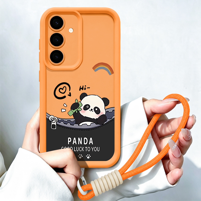 Cartoon Panda Pattern Lanyard  - Phone Cases Galaxy A17 recension och pris