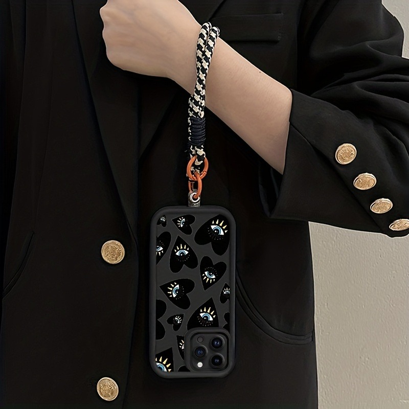 Black Love Heart Eye Hang Stra - Phone Cases With Loop recension och pris