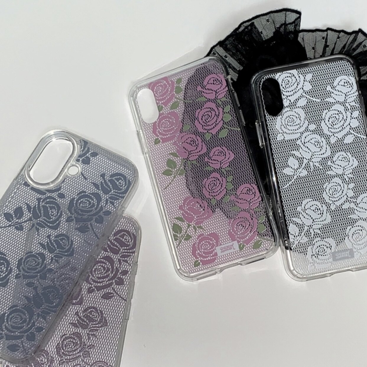 Korean Ins Colorful Rose Lace  - Phone Cases Korea recension och pris