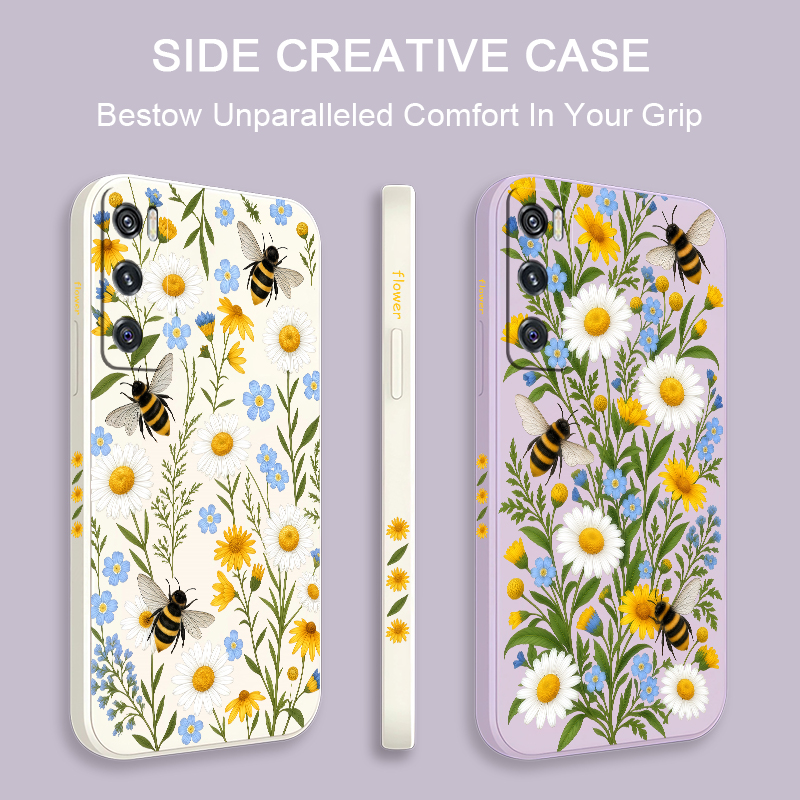 Cute Bee Floral Pattern Case F - Vivo V40 recension och pris