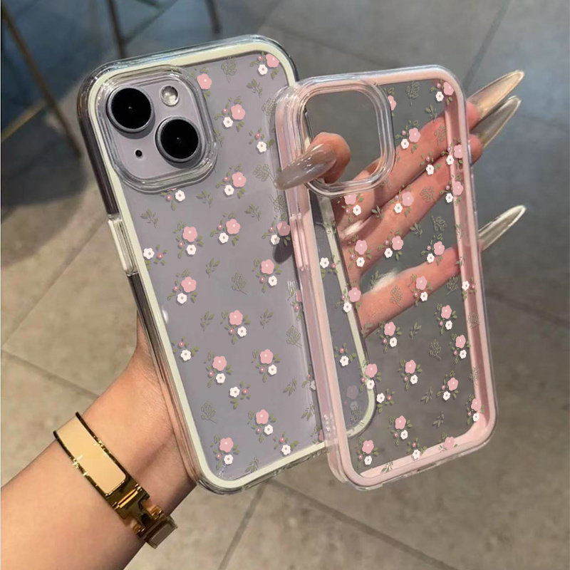Green Leaves Pink Flower 2in1  - Phone Cases Popular recension och pris