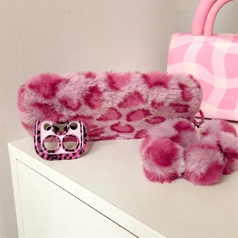 Fashion Leopard Furry Plush Le - Phone Cases For Iphone 11 recension och pris