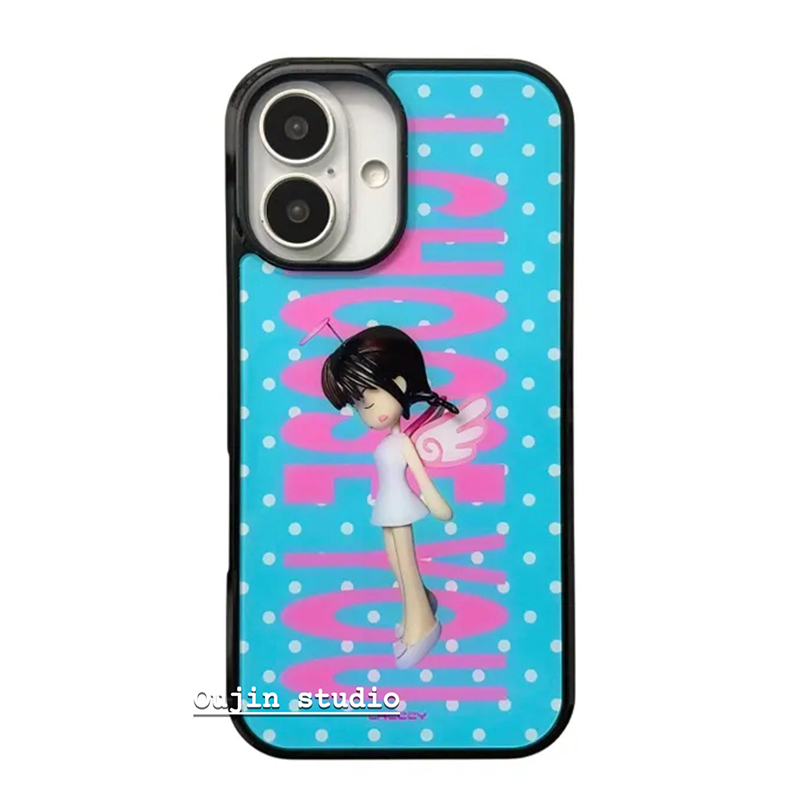 Korean Ins Polka Dots Angel Gi - Phone Cases Korea recension och pris