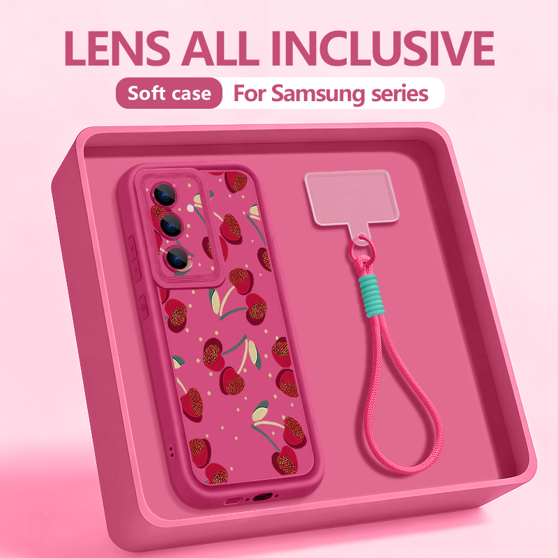Little Cherry Pattern Lanyard  - Phone Cases With Loop recension och pris