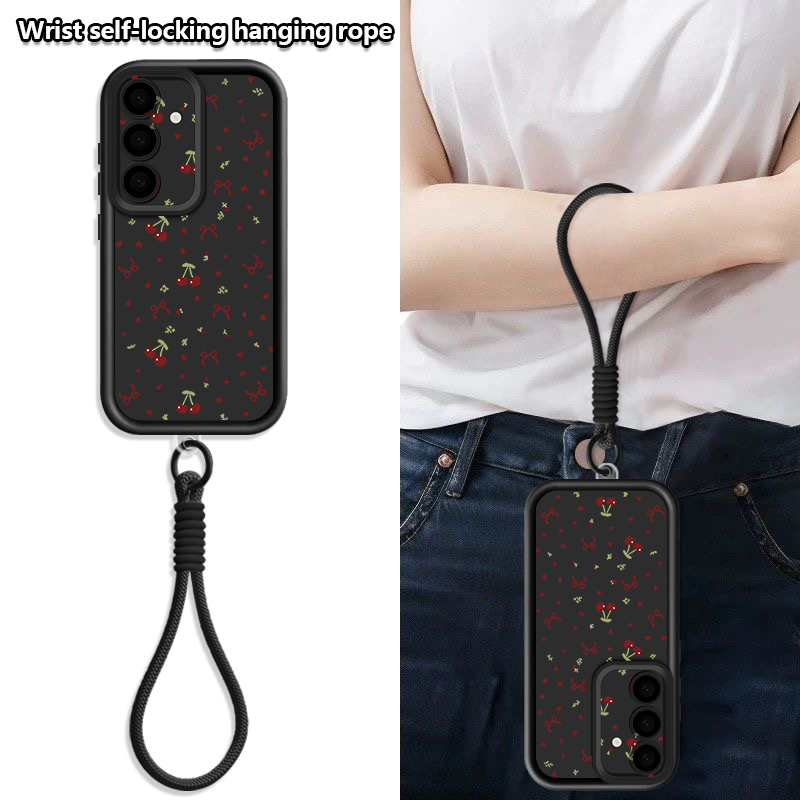 Little Cherry Pattern Lanyard  - Phone Cases With Loop recension och pris
