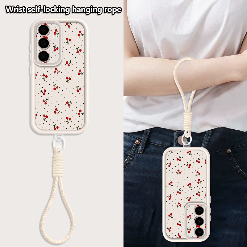 Little Cherry Pattern Lanyard  - Phone Cases With Loop recension och pris