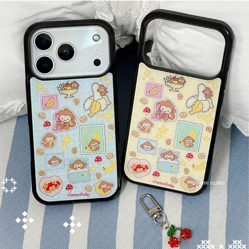 Korean Ins Blue Yellow Monkey  - Phone Cases Korea recension och pris