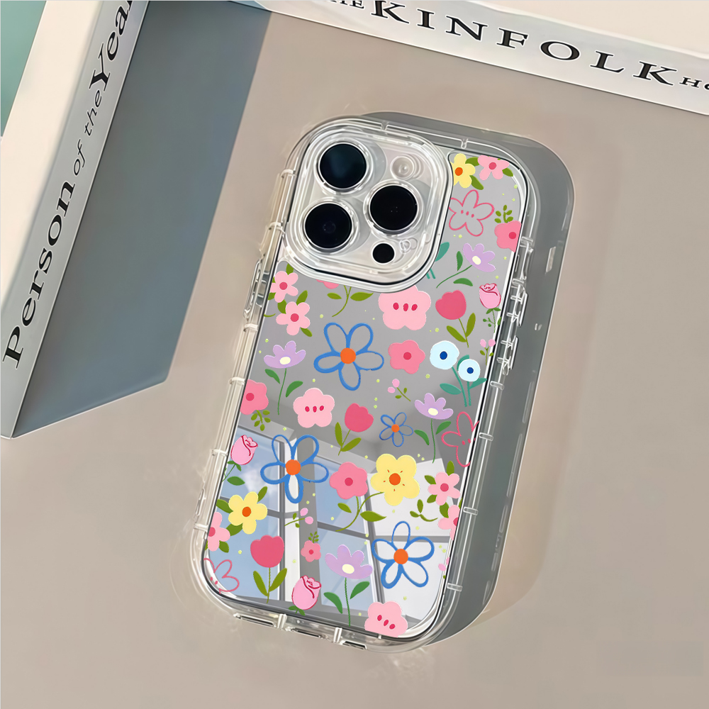 Korean Ins Style Floral Silver - Phone Cases Popular recension och pris