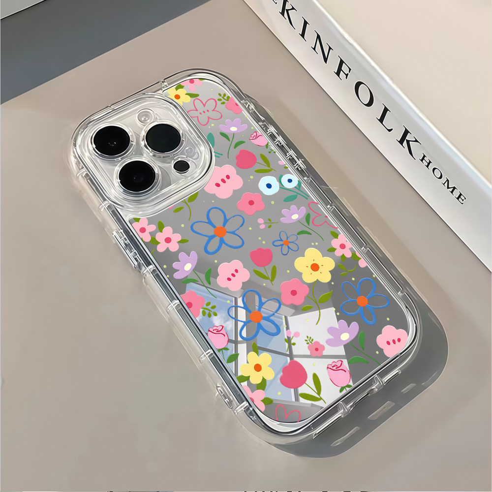 Korean Ins Style Floral Silver - Phone Cases Popular recension och pris