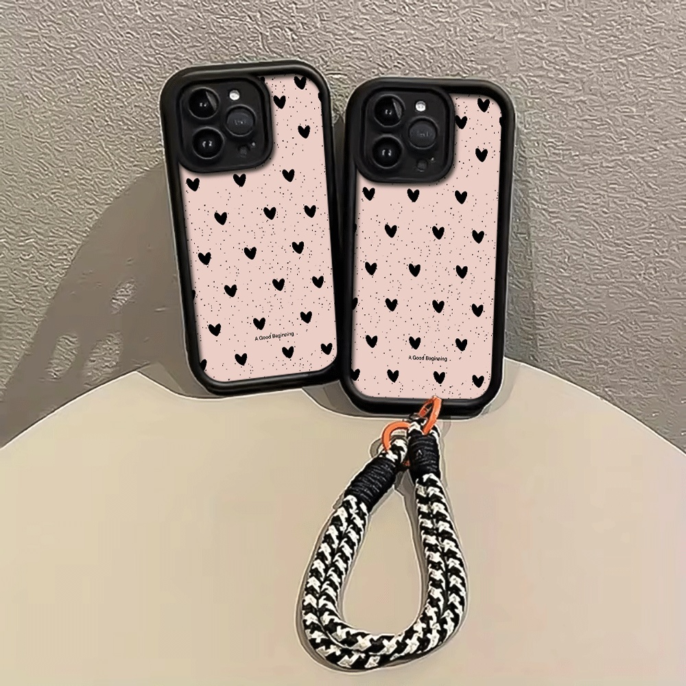 Ink Splattered Black Heart Han - Phone Cases With Loop recension och pris