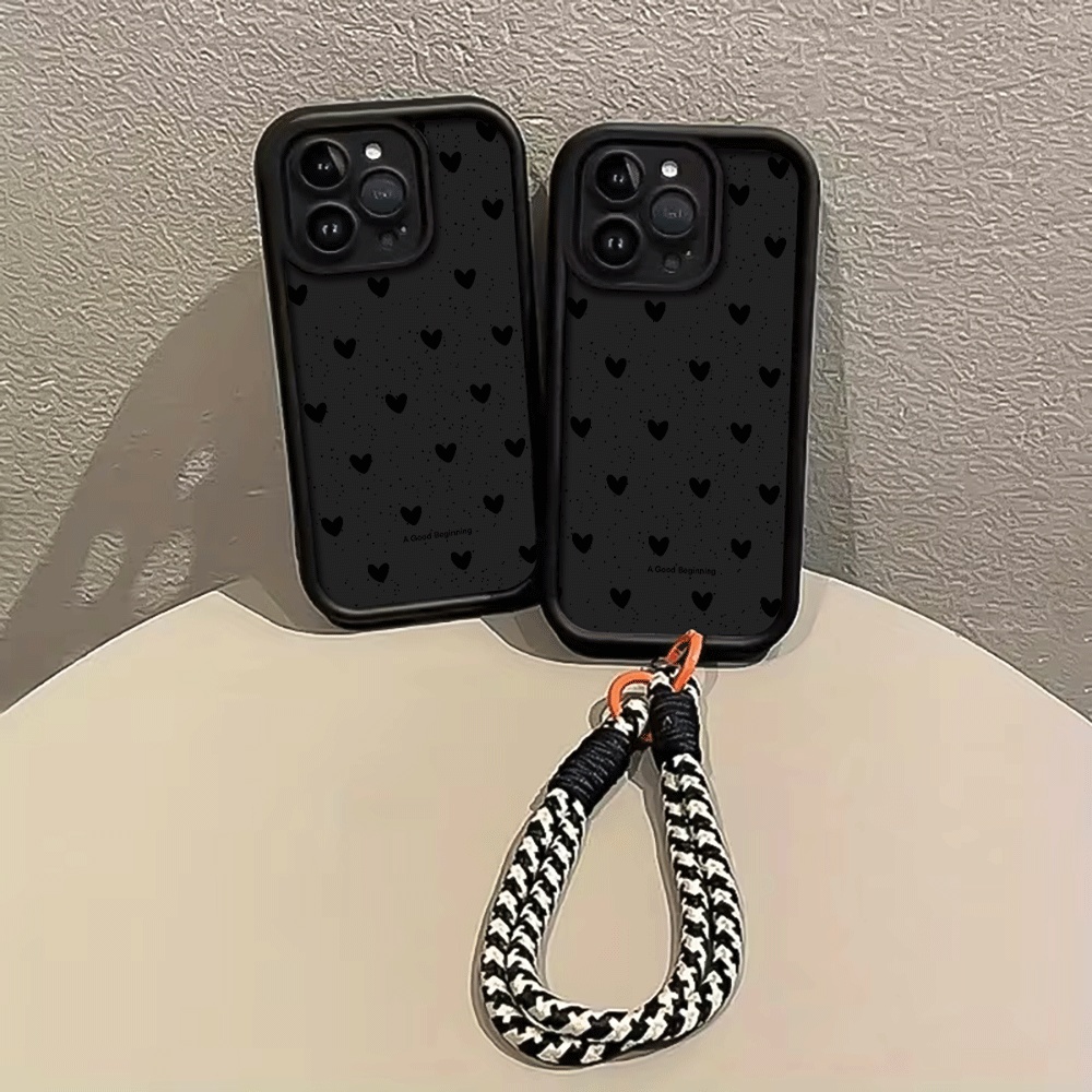 Ink Splattered Black Heart Han - Phone Cases With Loop recension och pris
