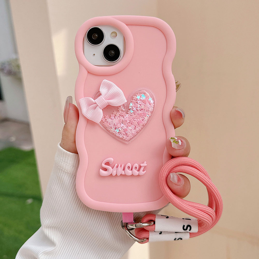 Love Heart Bow Wavy Soft Phone - Phone Cases Nyc recension och pris