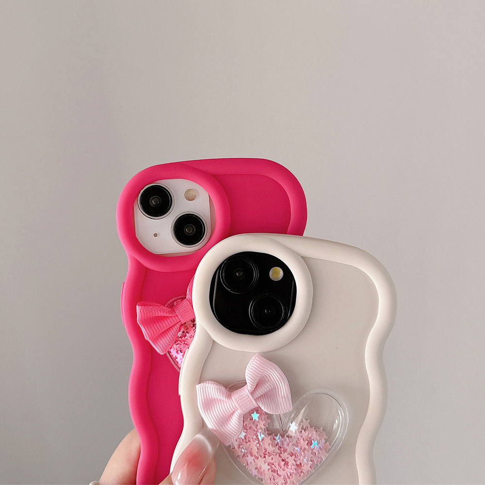 Love Heart Bow Wavy Soft Phone - Phone Cases Nyc recension och pris