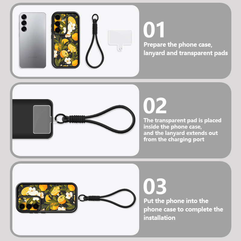 Flower Pattern Lanyard Phone C - Phone Cases Galaxy A17 recension och pris