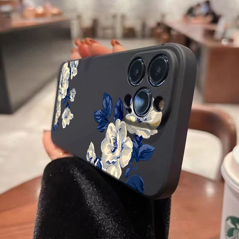 Blue and White Flower Phone Ca - Phone Cases Galaxy A17 recension och pris