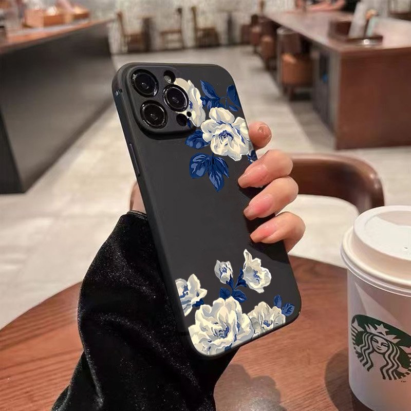 Blue and White Flower Phone Ca - Phone Cases Galaxy A17 recension och pris