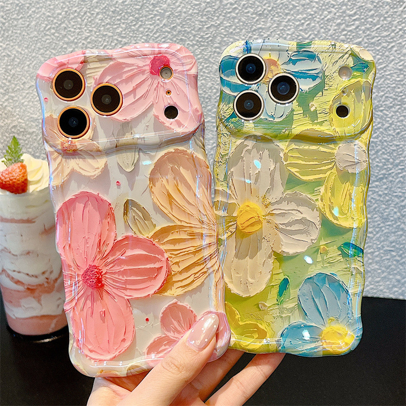 Fashion Oil Painting Flowers W - Phone Cases Popular recension och pris
