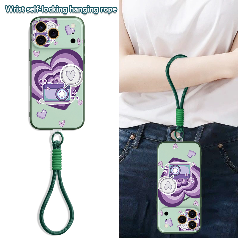 Love Heart Pattern Magnetic Ph - Phone Cases With Loop recension och pris