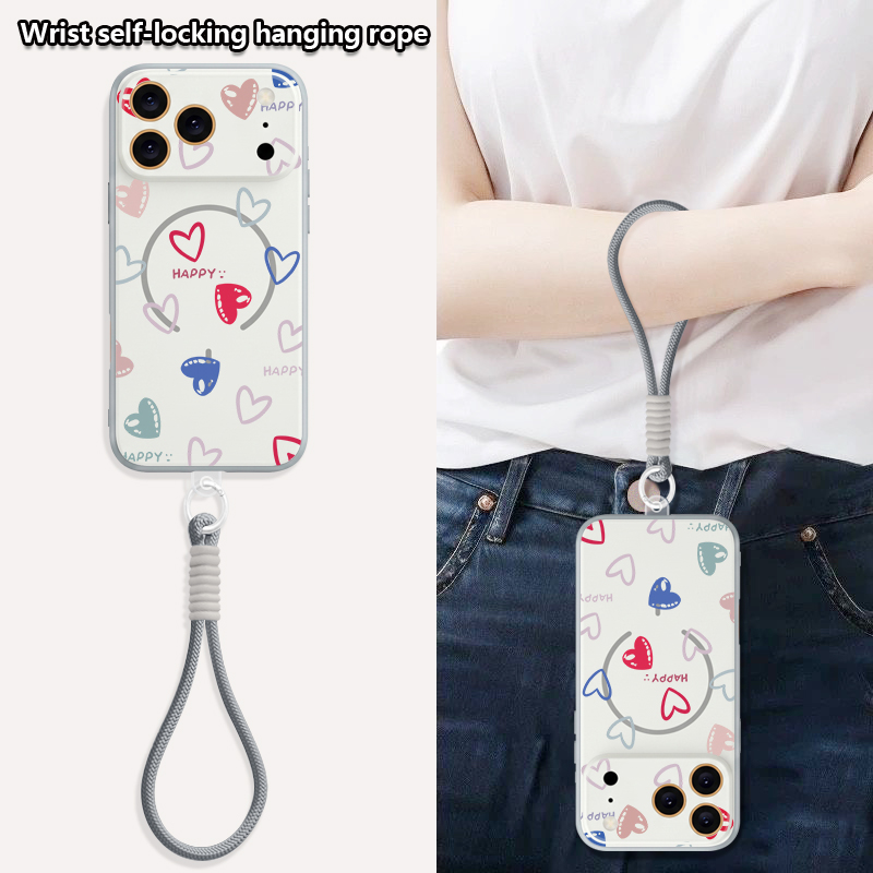 Love Heart Pattern Magnetic Ph - Phone Cases With Loop recension och pris